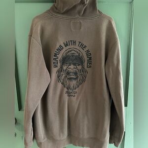 Brown Graphic hoodie Sweater